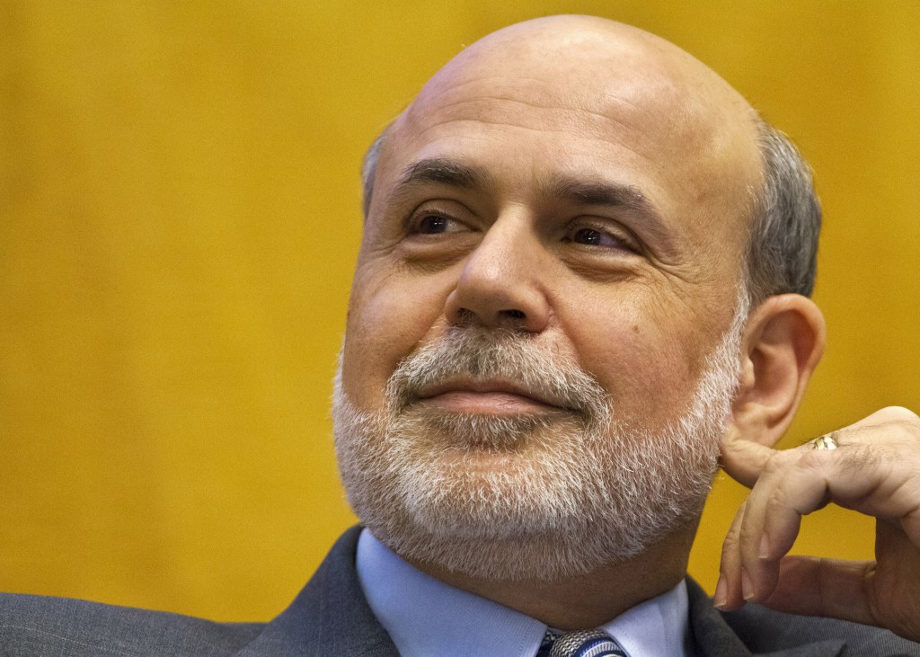 Federal Reserve Chairman Ben Bernanke participates in a panel discussion at the International Monetary Fund in Washington on Friday. He spoke about new rules to close large insolvent banks without hurting the broader financial system. “Our continuing challenge is to make financial crises far less likely,” he said.