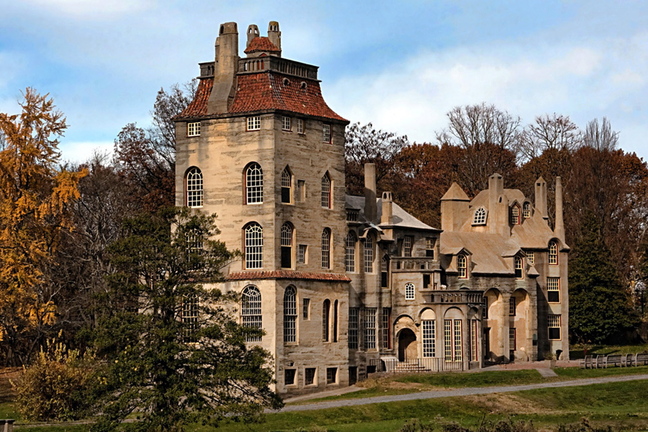 Fonthill, a rambling, poured-concrete mansion, was built in Doylestown, Pa., in the early 20th century without blueprints for Henry Mercer, owner of Moravian Pottery & Tile Works. It is part of the Mercer Mile, which includes the Tile Works and a museum to house Mercer’s folk art.