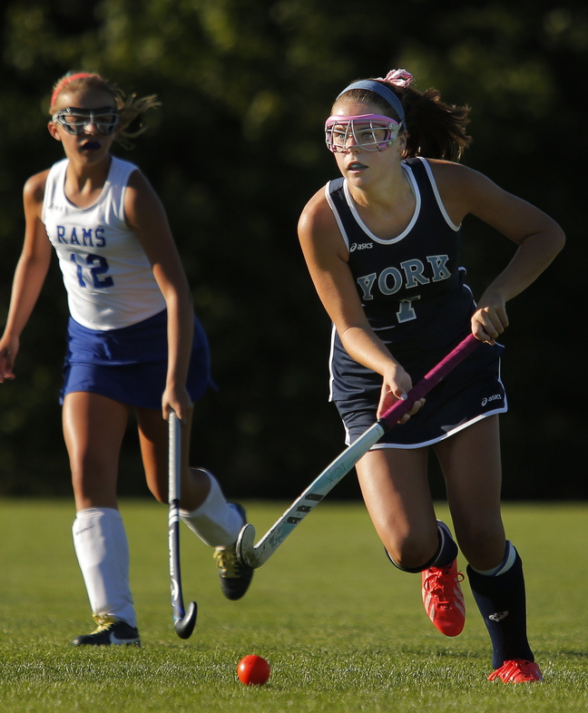 Taylor Simpson set a York High field hockey record by scoring 38 goals this season, including three or more goals in a game six times. She will attend Merrimack College.