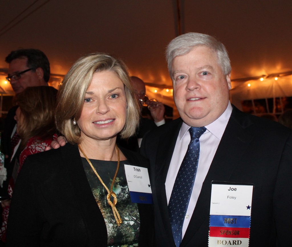 Trish O’Carroll and Joe Foley, vice chairman of the Mitchell Institute board of directors.