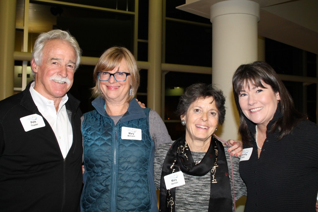 Pete Thaxter and psychologist Mary McCann of Portland with former Maine first lady Mary Herman of Brunswick and Dorothy Foote, president of Wayfinder Schools in Camden.