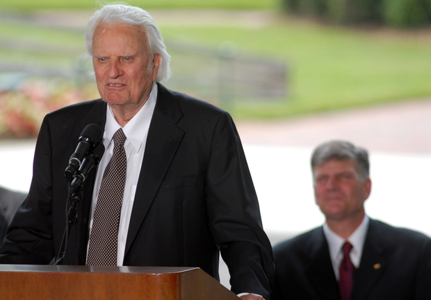 Billy Graham speaks at the dedication ceremony for the Billy Graham Library in Charlotte, N.C., in 2007.