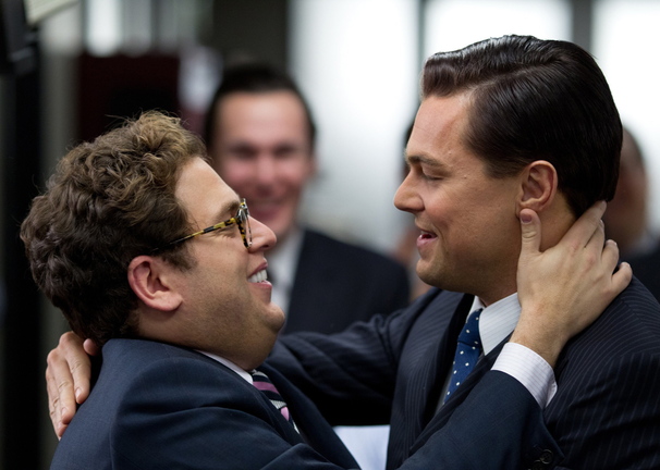 Jonah Hill, left, and Leonardo DiCaprio in “The Wolf of Wall Street.”