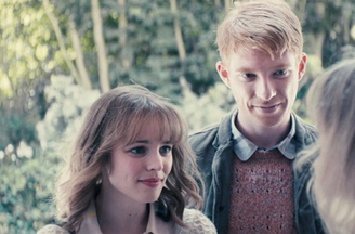 Rachel McAdams and Domhnall Gleeson in the time-travel romantic comedy “About Time.”