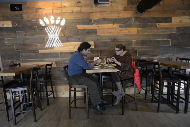 Customers enjoy lunch at Leaven Beer & Bread House in Somersworth, N.H.