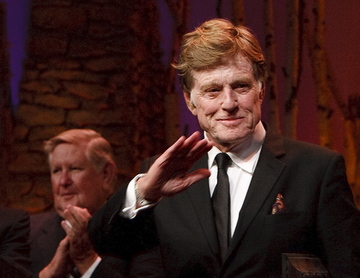 Robert Redford, who was honored Saturday for his contributions to Utah, said he and those he differs with politically love “this state and our country and the people.”