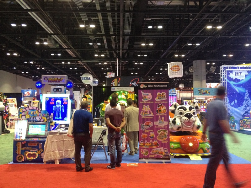 Exhibitors and visitors at the International Association of Amusement Parks and Attractions annual trade show in Orlando, Fla.