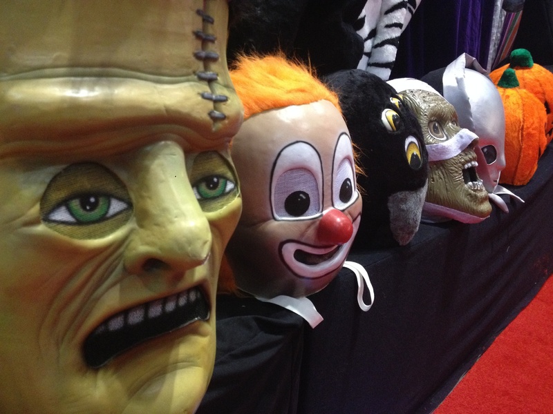 Masks are for sale at the International Association of Amusement Parks and Attractions annual trade show in Orlando, Fla., the largest of its kind in the industry.