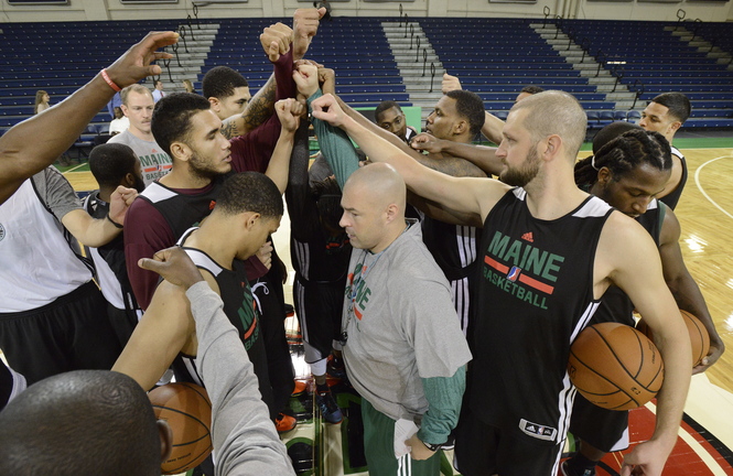 Coach Mike Taylor of the Maine Red Claws has two returning players with NBA experience – Chris Wright and Jermaine Taylor – as the season opens Friday night at the Expo.