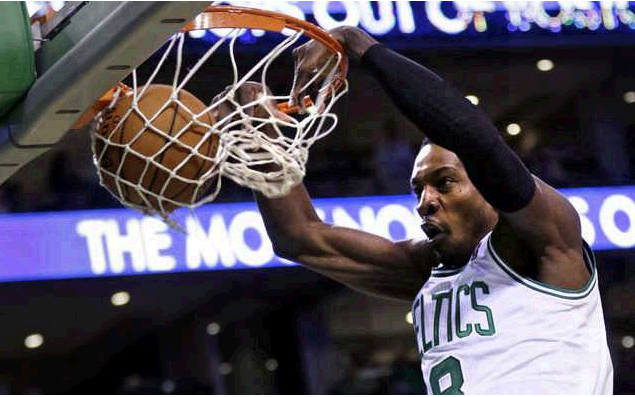 Celtics guard Jeff Green slams a dunk against the Orlando Magic during the first quarter Monday in Boston.