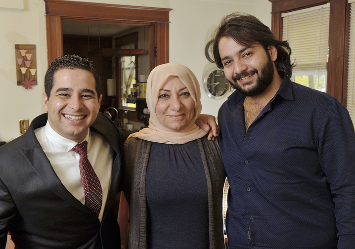 Ali Farid, left, a native of Iraq who assisted the U.S. military, now resides in Westbrook with his mother, Dunya Alobaidi, and his brother, Nizar Farid.