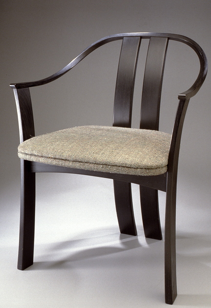This is a continuous arm chair crafted by Peter Korn, director of the Center for Furniture Craftsmanship in Rockport. (Photo courtesy Peter Korn)