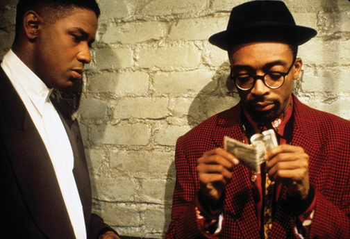 Denzel Washington and Spike Lee in “Mo’ Better Blues.”