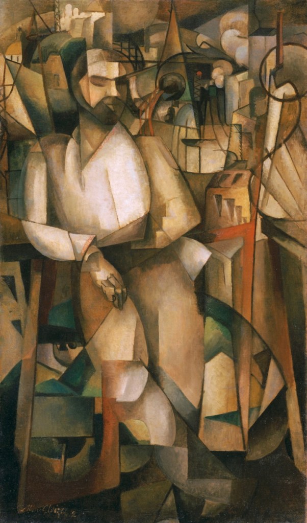 “Man on a Balcony (Portrait of Dr. Morinaud)” 1912, by Albert Gleizes, who was considered to be a founding member of the Cubist movement.