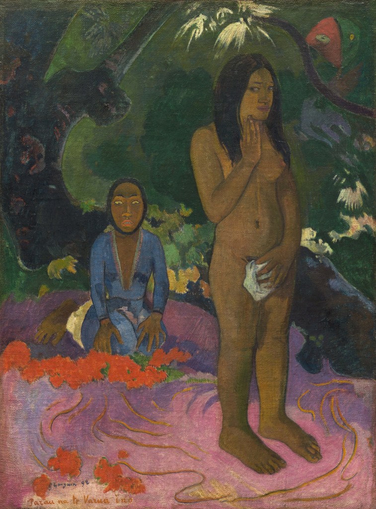 Paul Gauguin’s “Parau na te Varua ino (Words of the Devil),” 1892.