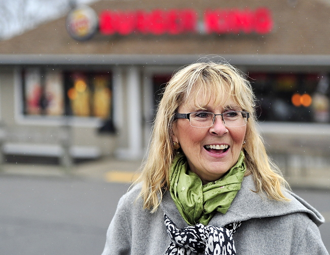 Nance Trueworthy said when she stops for fast food, “It’s a grab-and-go before the haircut.”