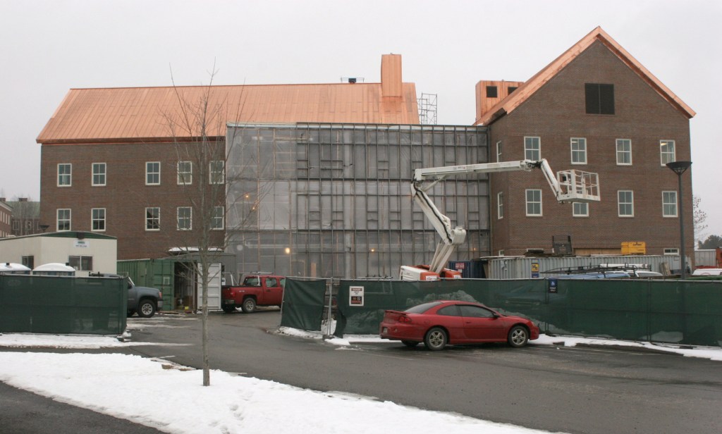 Two views of the new Davis Science Center at Colby College.