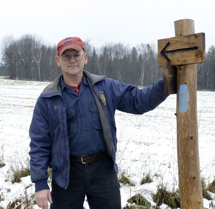 Landowner David Smith with Unity Barn Raisers has allowed a new section of the Hills to Sea trail in Unity to pass through his property, and hopes others are just as farsighted.