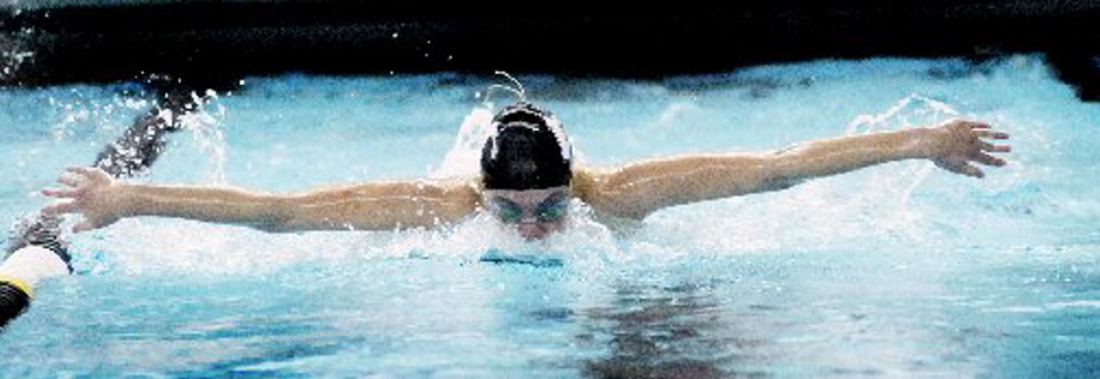 Waynflete’s Colby Harvey eventually will be swimming for Florida State, but has unfinished business here this winter.