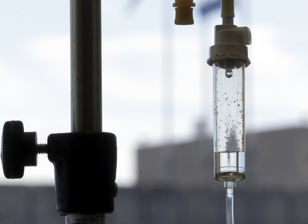 Chemotherapy is administered to a cancer patient via intravenous drip. AP Photo