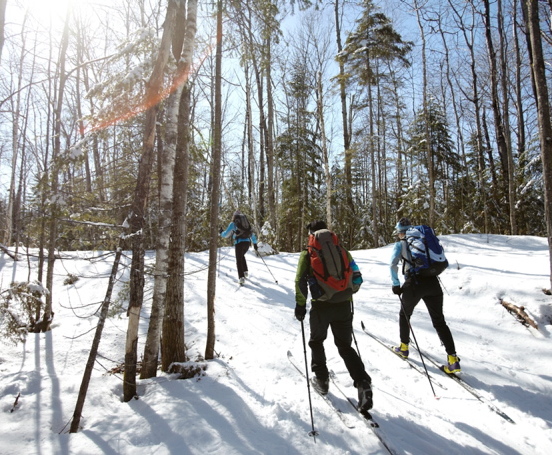 With four huts on the Maine Huts and Trails system, skiers are able to travel and string together a 50-mile trip to take in all the huts – which offer shared bunkrooms, home-cooked meals, showers and a lounge area.