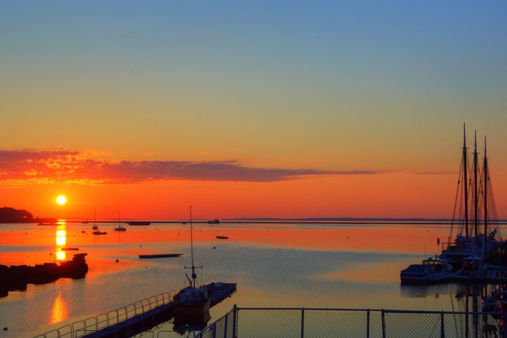 “Solstice Sunrise in Rockland Harbor”