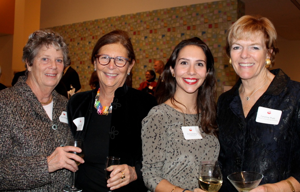 Ann Willauer of Prouts Neck with Frances Zilkha of Portland, Zmira Zilkha, curatorial fellow for the Portland Museum of Art, and Caroline Pratt, member of the Director’s Circle Steering Committee.