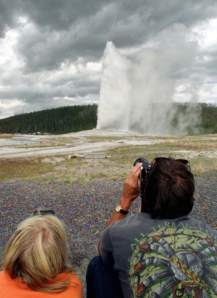 Yellowstone National Park’s Old Faithful geyser is one of the park’s many features powered by a massive chamber of magma located under the iconic area.