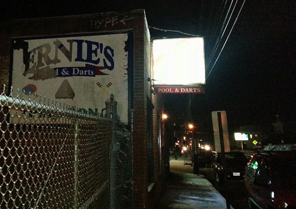Ernie’s Pool & Darts on Forest Avenue in Portland is a comfortable place to play a friendly game and enjoy drinks that cost no more than $4.