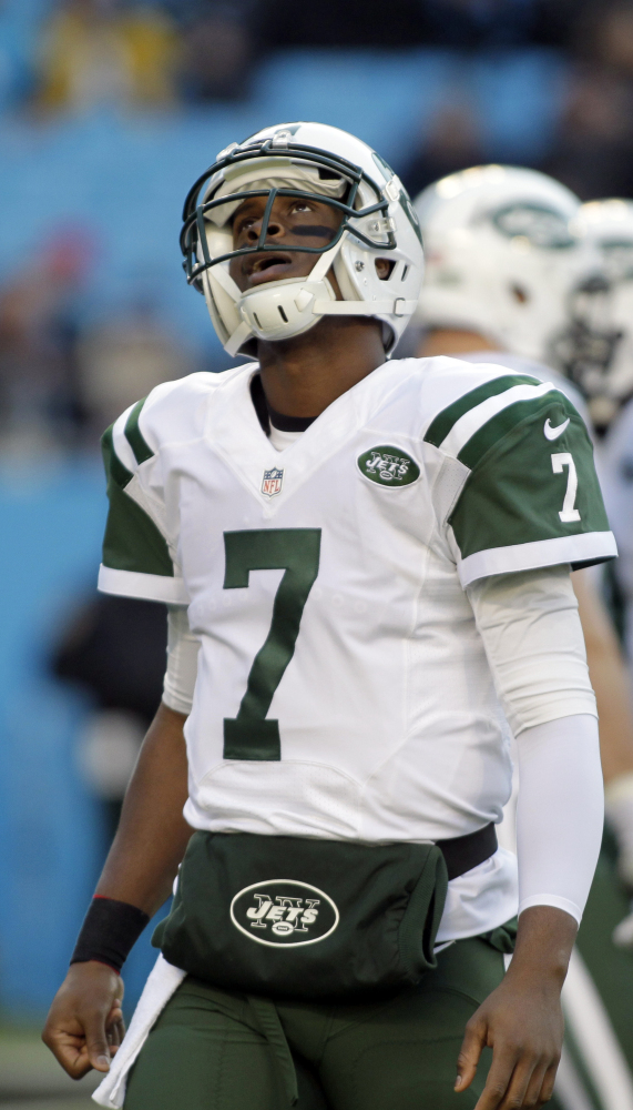 Geno Smith hasn’t always looked at ease this season, as seemed the case in last Sunday’s loss to Carolina, when the young quarterback was sacked twice by Captain Munnerlyn.