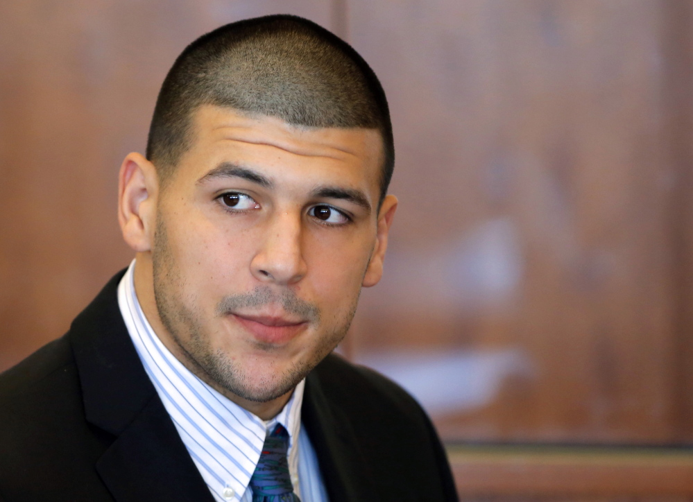 Former New England Patriot Aaron Hernandez denies killing Odin Lloyd, a semiprofessional football player from Boston who was dating the sister of Hernandez’s girlfriend.