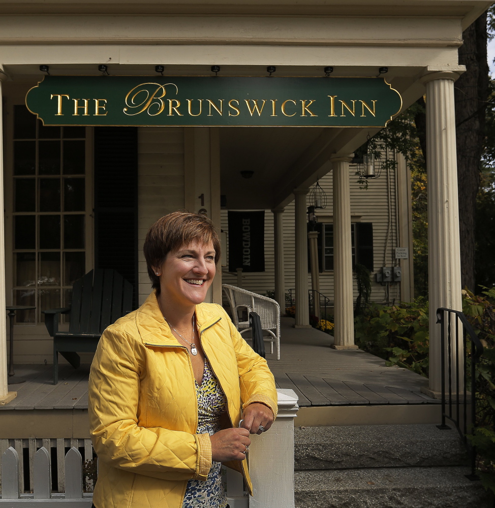 Eileen Horner operates The Brunswick Inn, an 1848 Federal-style house on the town’s stately Park Row.