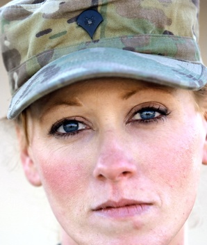 Spc. Cherish Debault of Winslow, photographed Friday, December 20, 2013, at Bagram Airfield in Afghanistan for soldier profile. (Gabe Souza/Staff Photographer)