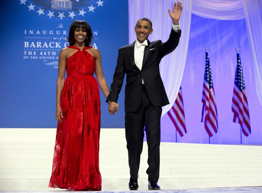 President Obama and first lady Michelle Obama at an Inaugural Ball at the Washington Convention Center in Washington, during the 57th Presidential Inauguration. His job approval ratings have taken a hit, along with those of members of Congress.