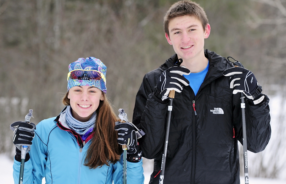 Kaelyn Woods and Eric Wilcox, two top skimeister contenders at Gray-New Gloucester, won’t be worrying about starting times this season because of a format switch.