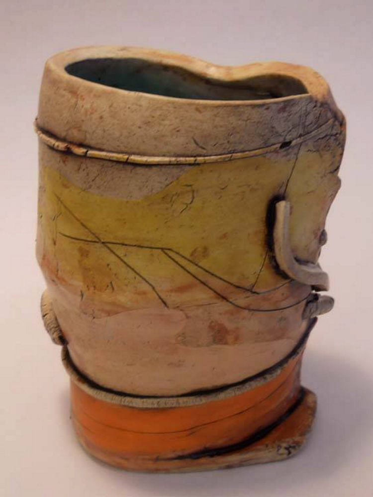 Clay vessel by Jody Dube.