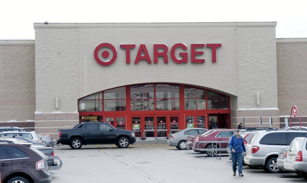Hundreds of credit and debit card numbers stolen from the Target in South Portland, above, and Target’s four other Maine stores were offered for sale on a black market website.