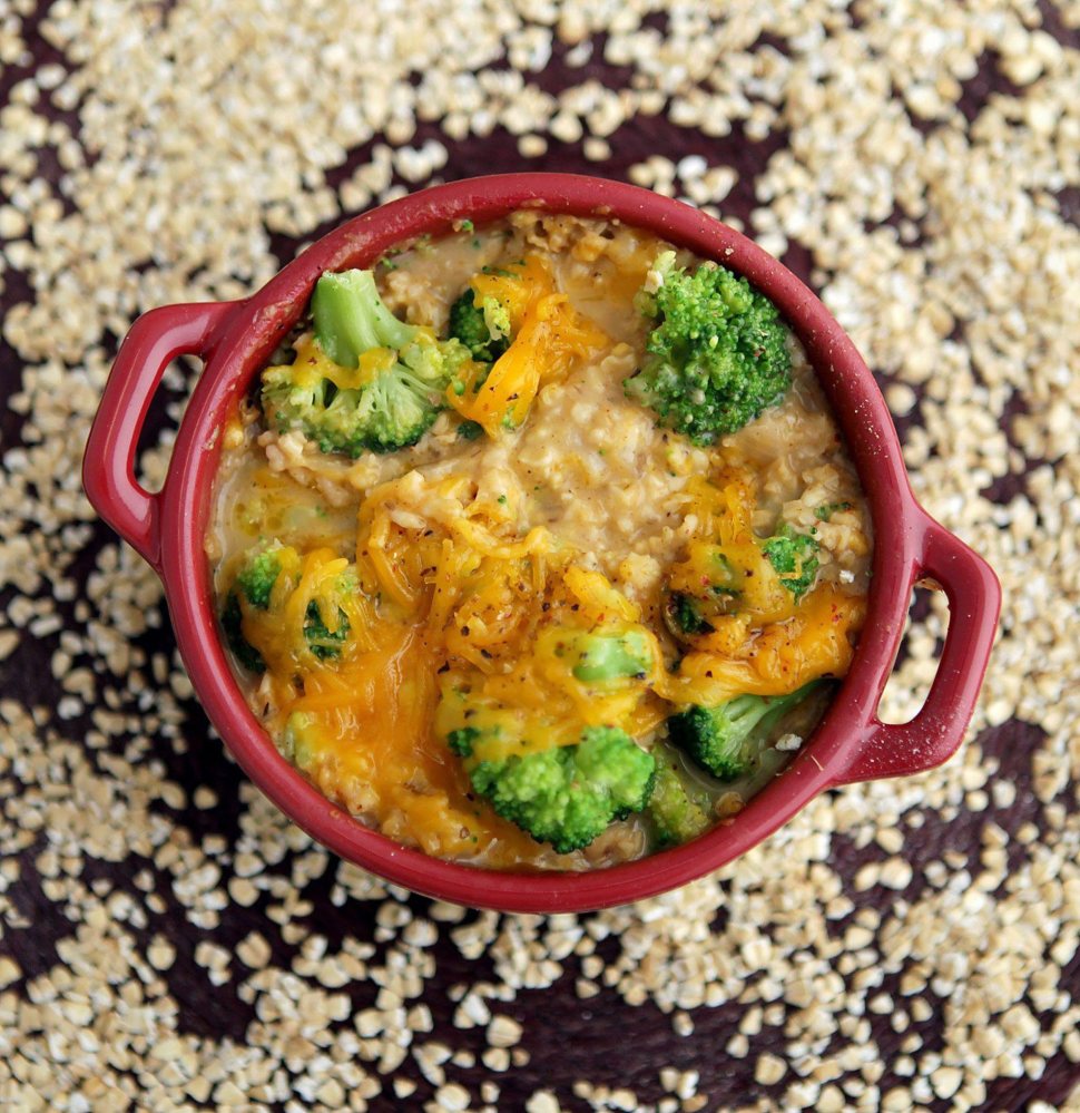 Broccoli-Cheddar Oven Risotto