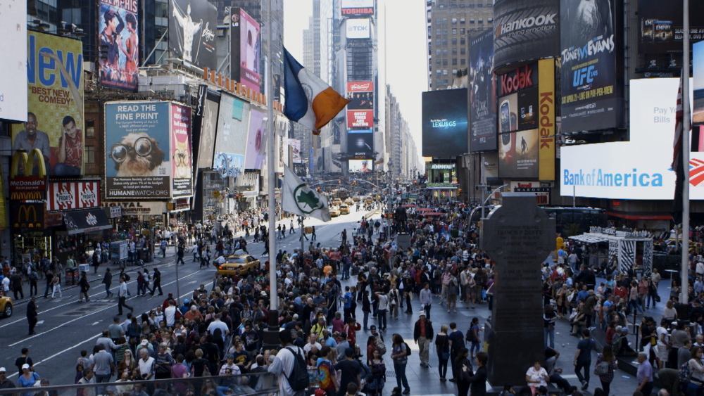 Times Square in New York is seen in a still from the documentary “The Human Scale,” which is being screened on Friday in Rockland, sponsored by the Farnsworth Art Museum and The Strand Theatre.
