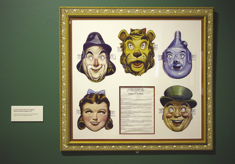 A set of masks of characters from "The Wizard of Oz" is part of an exhibit at the Farnsworth Art Museum in Rockland. "The Wonderful World of Oz" is on display through March 30.
