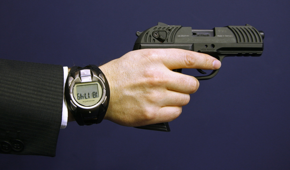A prototype of a smart gun made by Armatix.