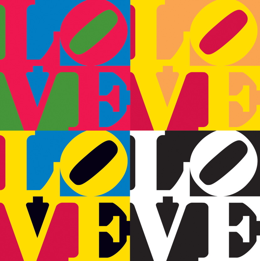 Pages from "The Book of Love," 1996 (Edition AP3-15, gift of the artists, 2008), from “Celebrating LOVE,” exploring Robert Indiana’s “LOVE” imagery through March 16 at the Farnsworth Art Museum in Rockland.