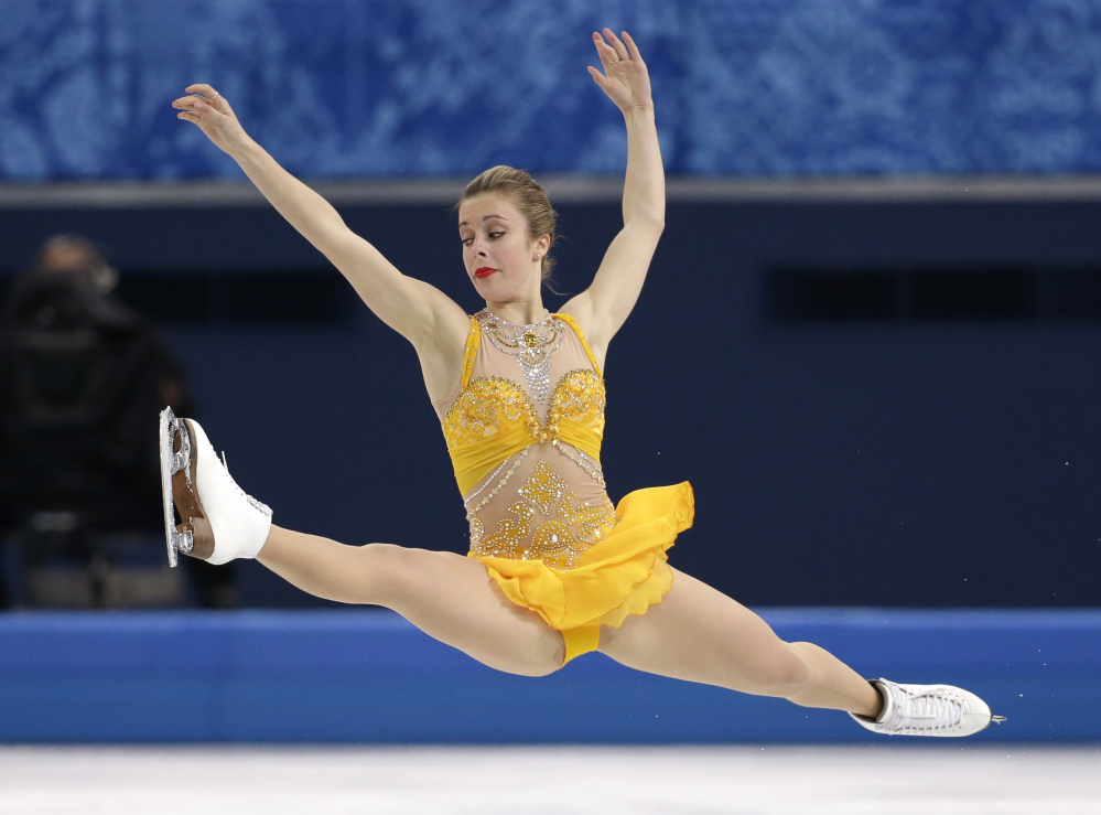 Ashley Wagner of the United States competes in the women’s free skate figure skating finals at the Iceberg Skating Palace during the 2014 Winter Olympics, Thursday, Feb. 20, 2014, in Sochi, Russia.