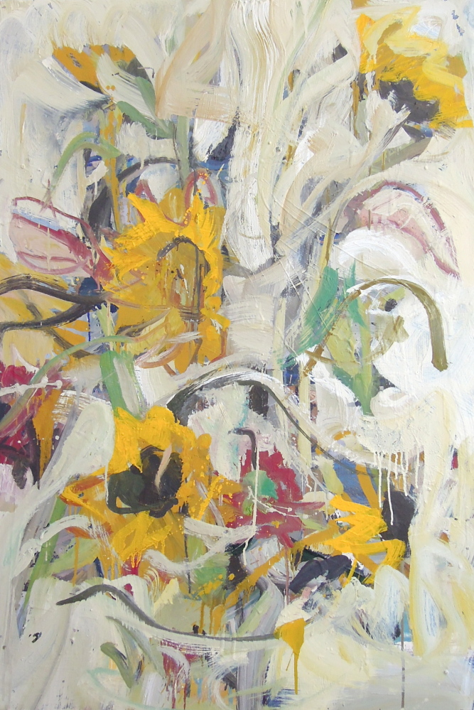 At Greenhut Galleries’ “Winter Meander” show: John Imber’s “Sunflowers.”