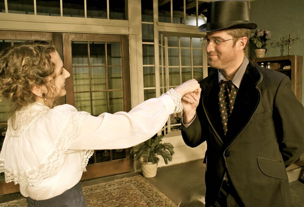 Jennifer Porter and Brian Chamberlain in a scene from the Saco River Theatre’s 2013 production of “Maiden’s Progeny, an Afternoon with Mary Cassatt, 1906.” SIS Bank has given the theater $7,500 to support the organization’s theatrical and artistic presentations.