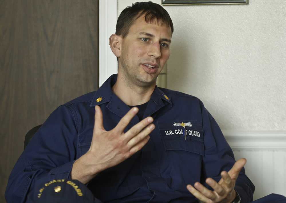 Lt. Cmdr. Matthew Jones, the Coast Guard chief of enforcement for the San Diego sector, talks about the vast area of the Pacific Ocean that the Coast Guard polices.