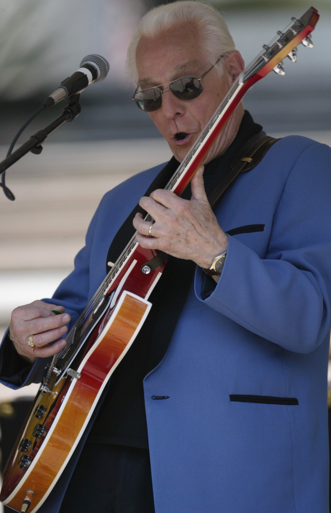 Franny Beecher of the legendary band, Bill Haley and the Comets, is shown performing a solo. He died on Monday in a nursing home near Philadelphia.