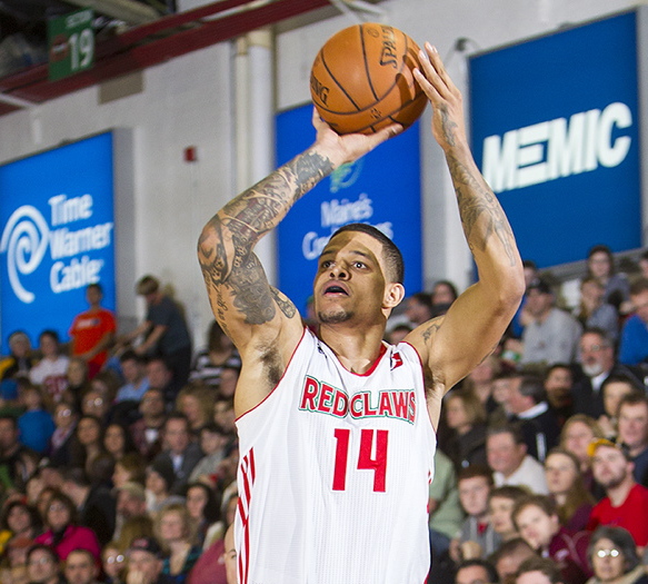 Chris Babb, pictured shooting against the Fort Wayne Mad Ants on Jan. 25, is the Red Claws’ minutes leader and an all-around presence for the team.