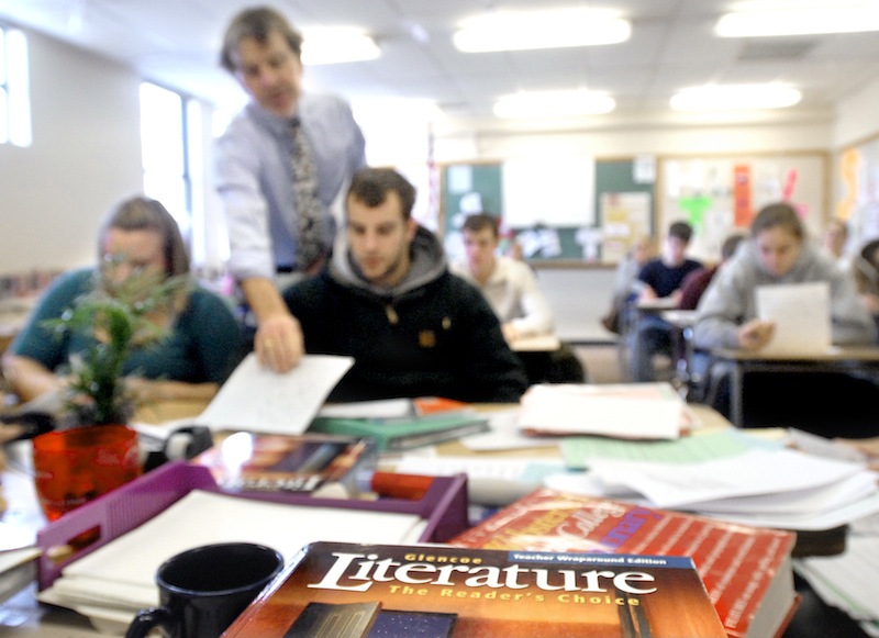This 2007 file photo shows an students receiving instruction at Westbrook High School. Starting in 2016, students will begin taking at revamped SAT test.
