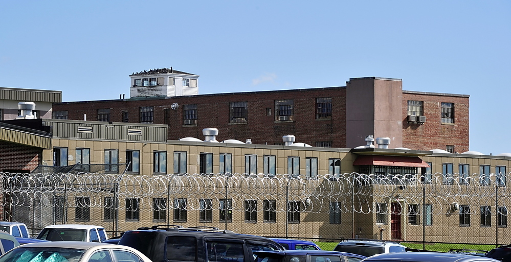 An exterior of Maine Correctional Center in October 2013 shows a security fence and razor wire that keeps prisoners inside the facility.